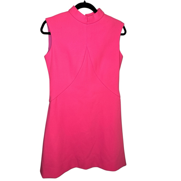 1960’s Rare Vintage Teal Traina dress in her‎ signature pink color. 17in PTP Med - Picture 1 of 11